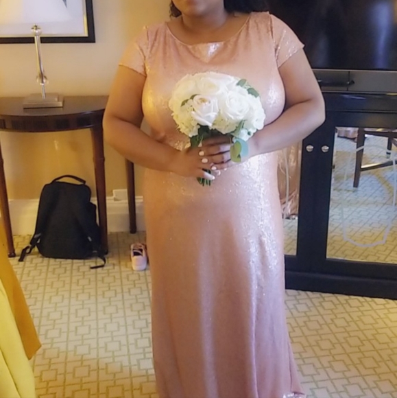 Rose gold sequence dress - Picture 3 of 5